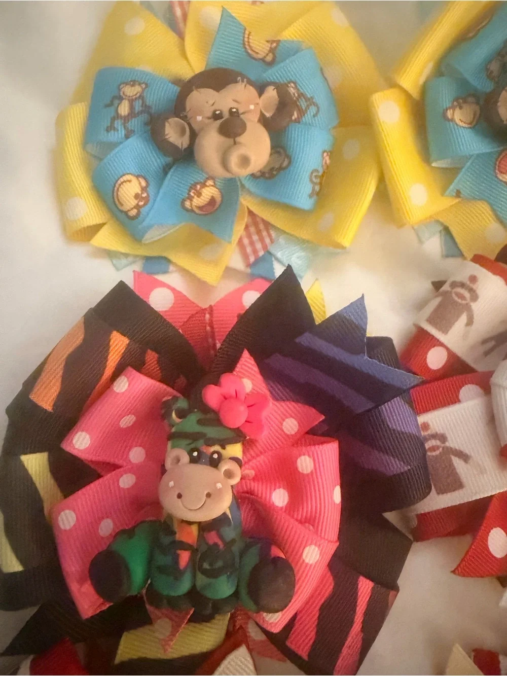 Animal Character Hair Bows